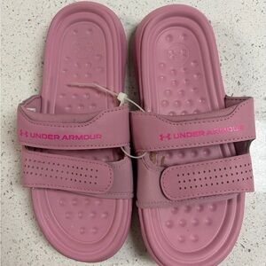 Under Armour Kids Pink Slide Sandals
